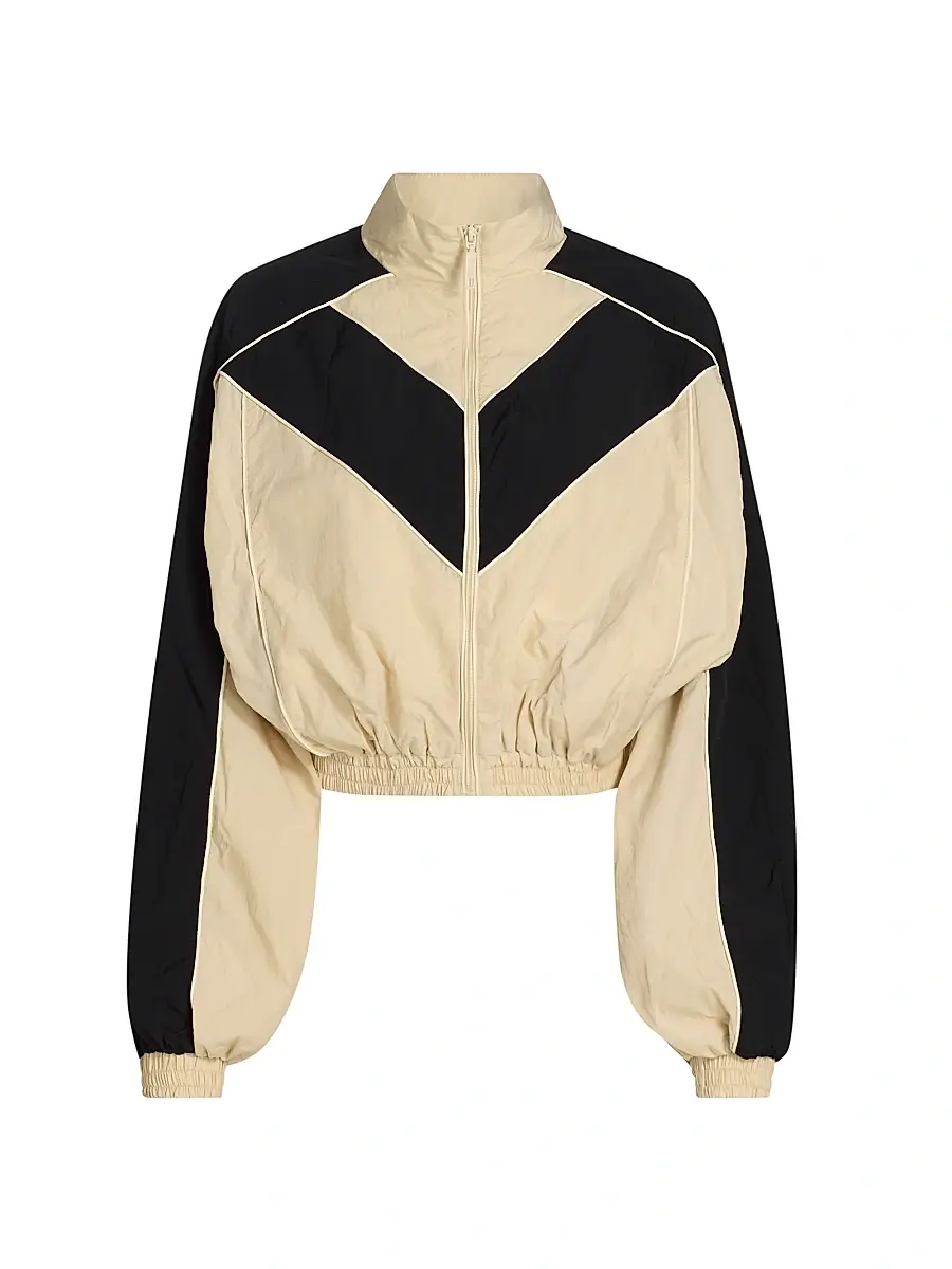 Ronny Kobo Women's Brenton Nylon Crop Jacket - Black Navy | Thumbnail 8 Ronny Kobo Women's Brenton Nylon Crop Jacket - Black Navy | Thumbnail 8
