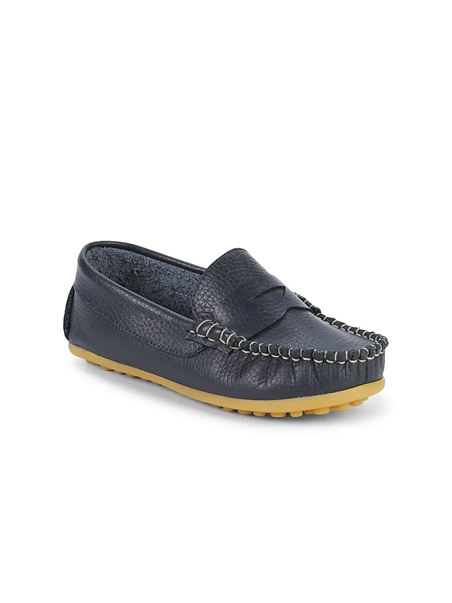 Elephantito Baby's, Little Boy's & Boy's Alex Leather Drivers - Navy 13 (Child) | Image 1 Elephantito Baby's, Little Boy's & Boy's Alex Leather Drivers - Navy 13 (Child) | Image 1