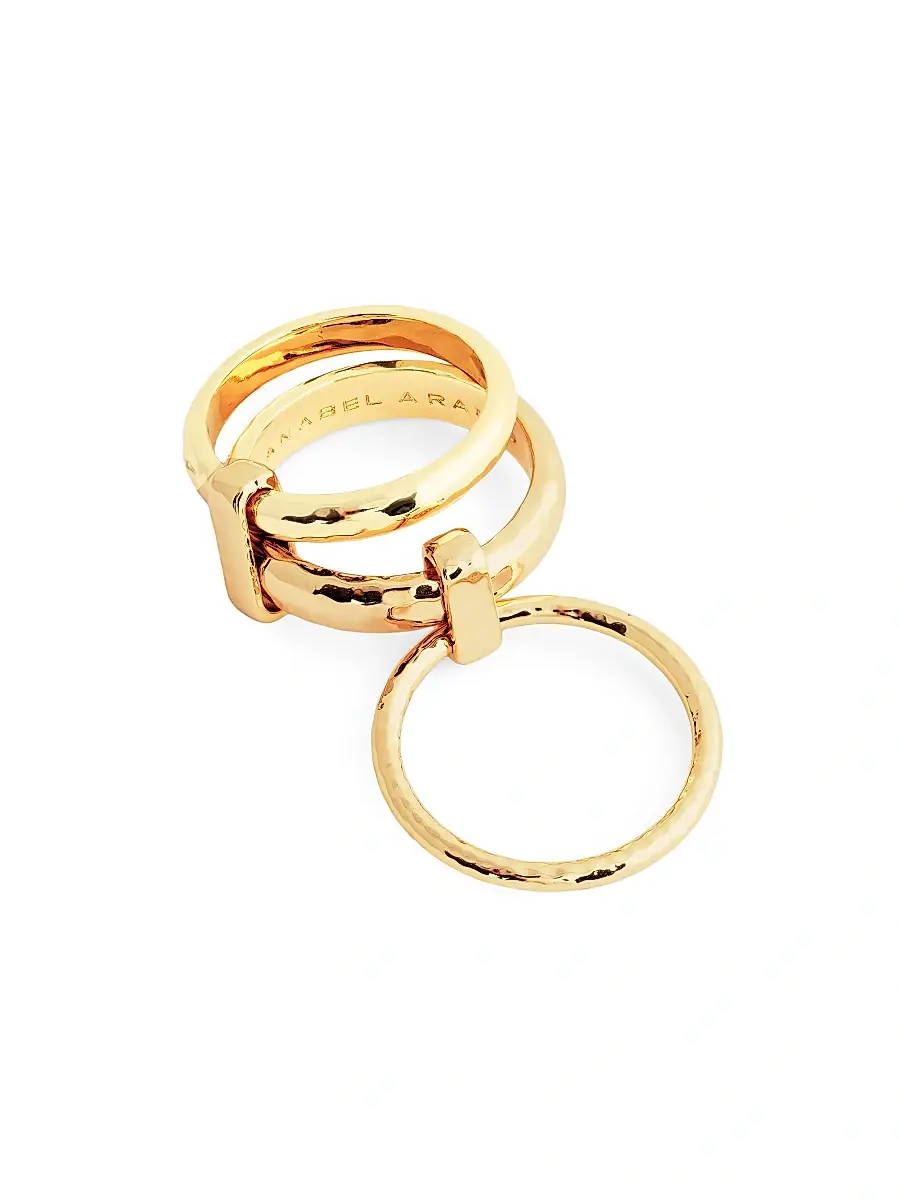 Anabel Aram Women's Farrier 18K Gold-Plated Triple Connected Ring - Gold | Thumbnail 5 Anabel Aram Women's Farrier 18K Gold-Plated Triple Connected Ring - Gold | Thumbnail 5
