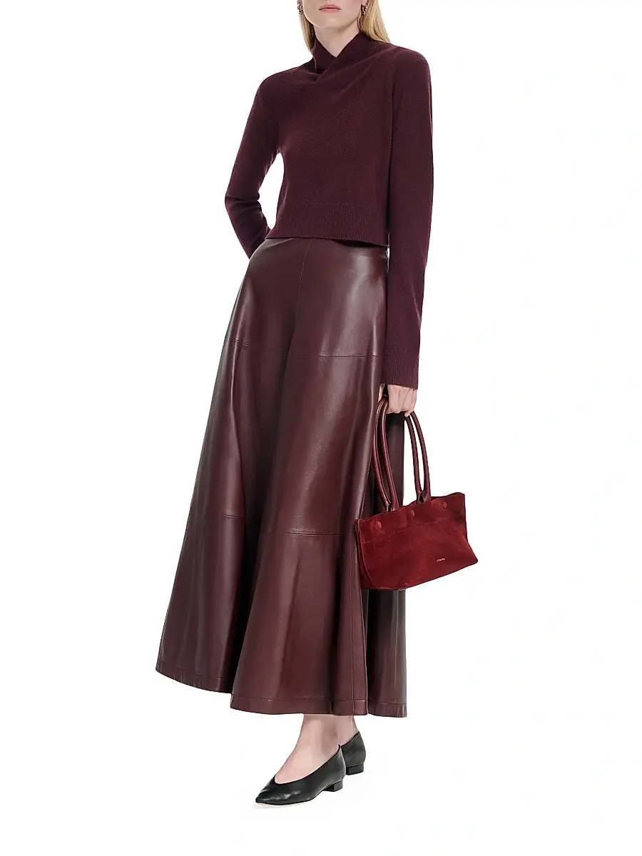 Altuzarra Women's Varda Leather Paneled Maxi Skirt | Thumbnail 2 Altuzarra Women's Varda Leather Paneled Maxi Skirt | Thumbnail 2