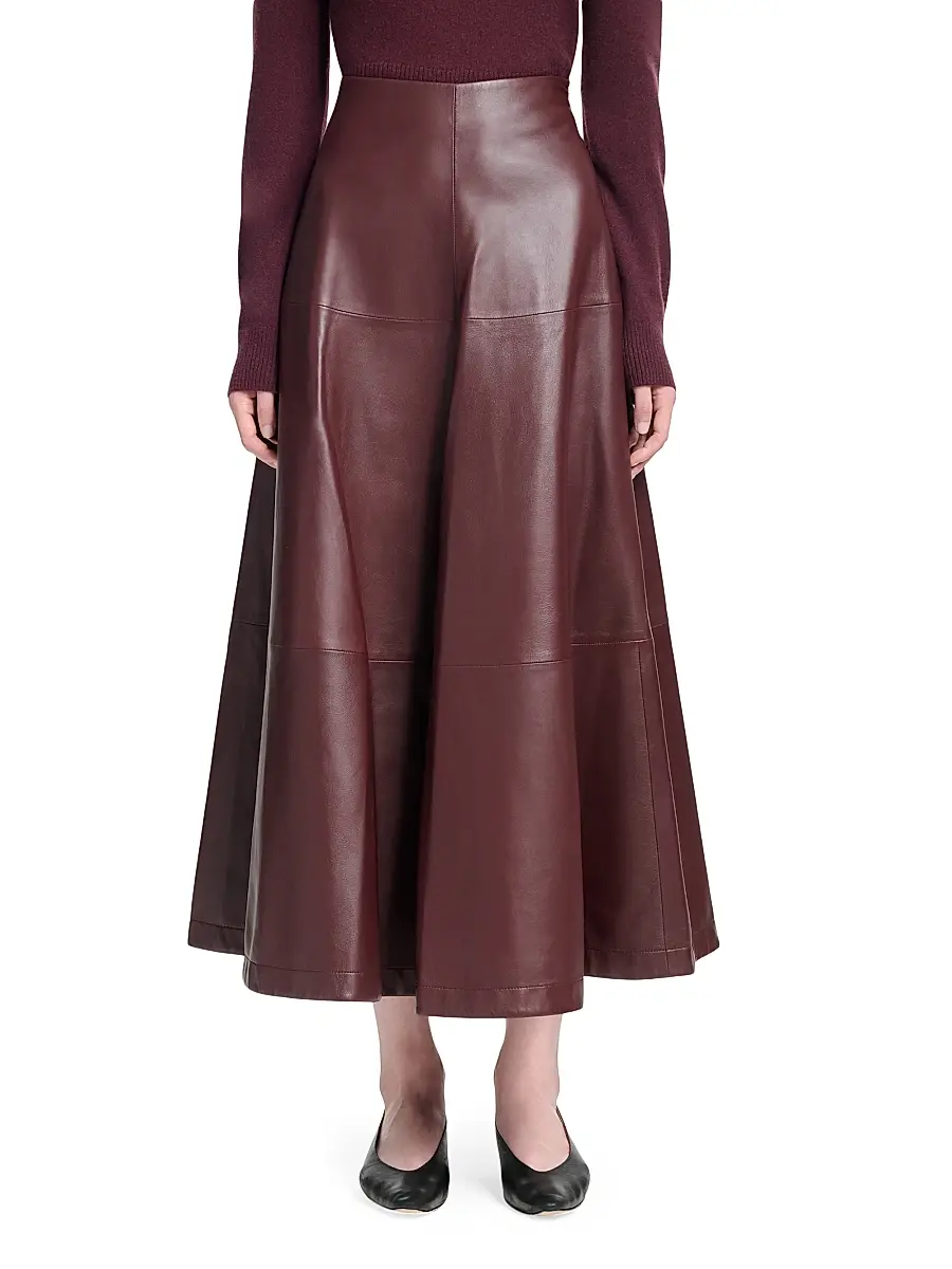 Altuzarra Women's Varda Leather Paneled Maxi Skirt | Thumbnail 3 Altuzarra Women's Varda Leather Paneled Maxi Skirt | Thumbnail 3