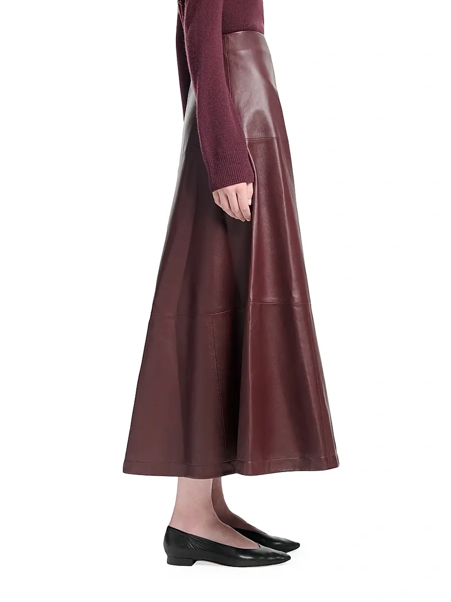 Altuzarra Women's Varda Leather Paneled Maxi Skirt | Thumbnail 4 Altuzarra Women's Varda Leather Paneled Maxi Skirt | Thumbnail 4