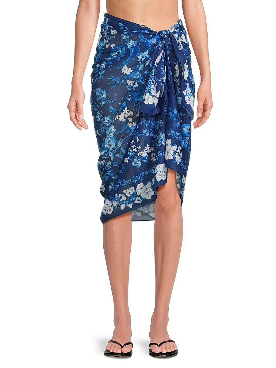 Kobi Halperin Women's Mckenzie Floral Cotton Pareo | Thumbnail 3 Kobi Halperin Women's Mckenzie Floral Cotton Pareo | Thumbnail 3