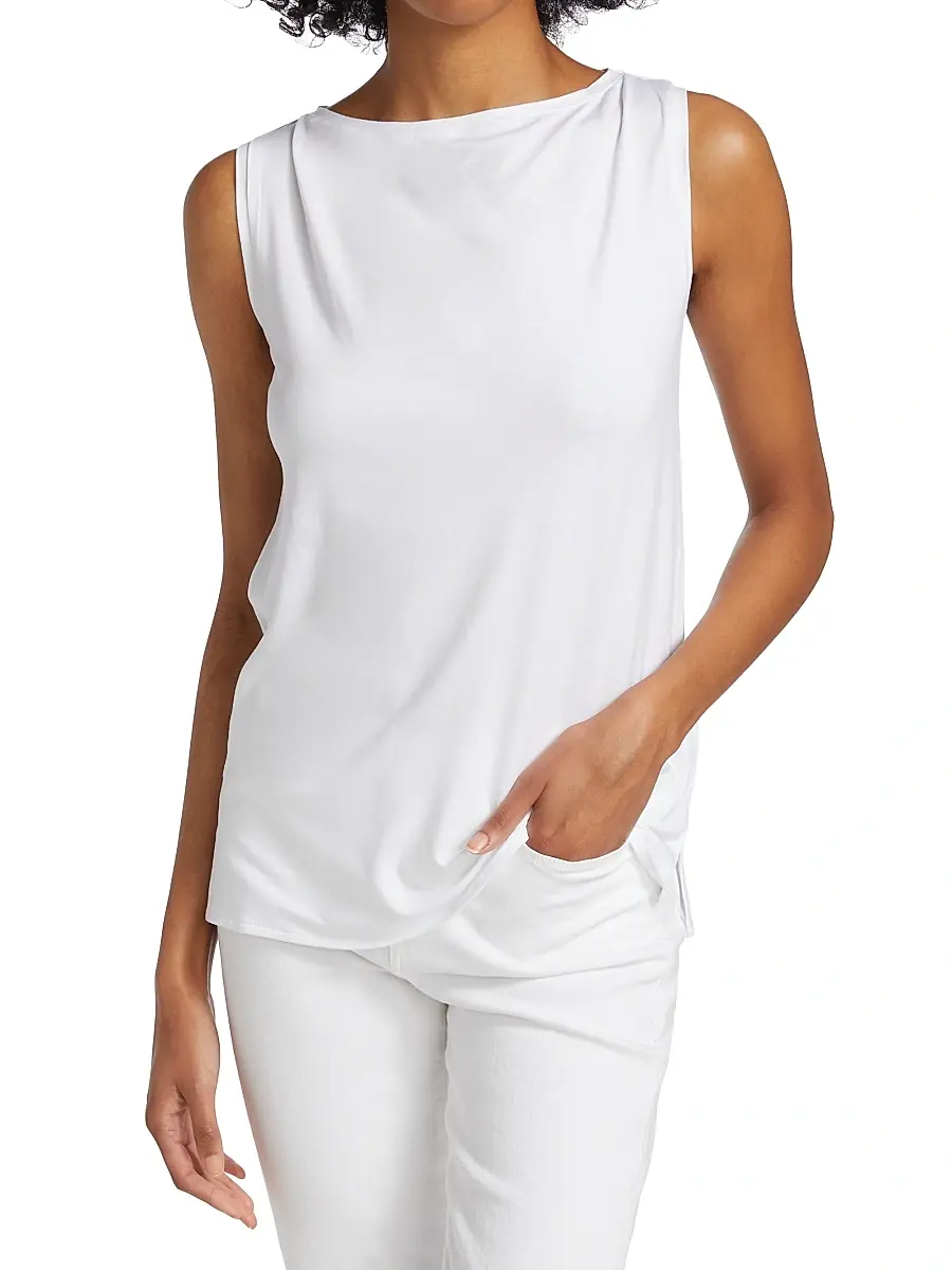 MAJESTIC FILATURES Women's Soft-Touch Boatneck Tank Top | Thumbnail 3 MAJESTIC FILATURES Women's Soft-Touch Boatneck Tank Top | Thumbnail 3