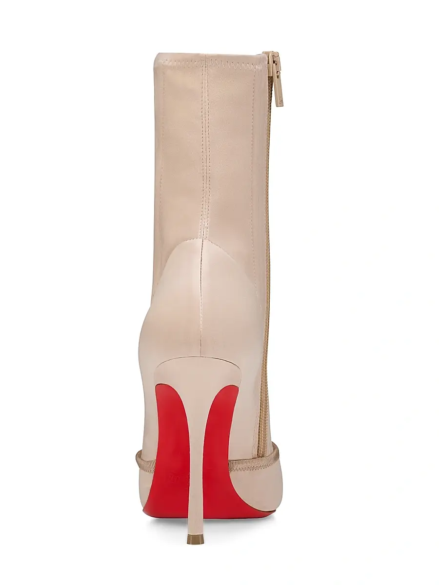 Christian Louboutin Women's Pavlova 100MM Booties in Crepe Satin - Blush | Thumbnail 4 Christian Louboutin Women's Pavlova 100MM Booties in Crepe Satin - Blush | Thumbnail 4