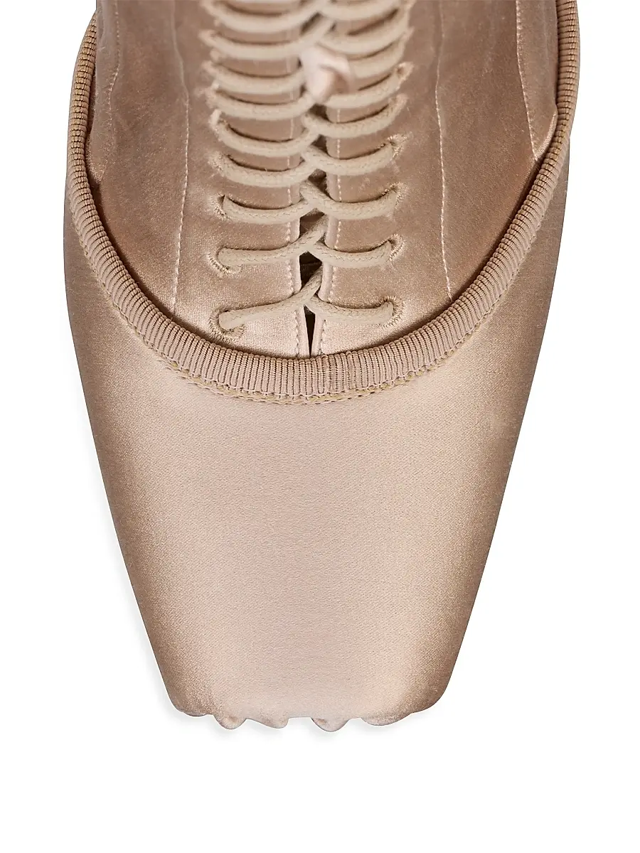 Christian Louboutin Women's Pavlova 100MM Booties in Crepe Satin - Blush | Thumbnail 5 Christian Louboutin Women's Pavlova 100MM Booties in Crepe Satin - Blush | Thumbnail 5