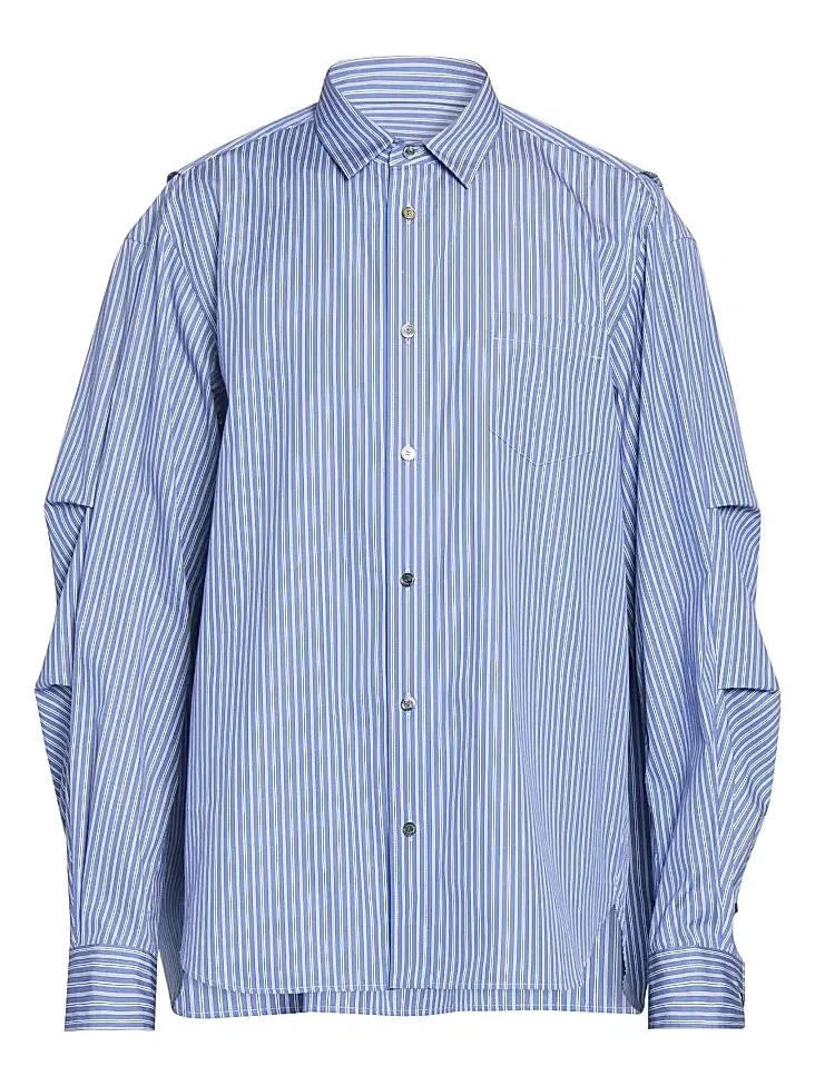 Men's Striped Poplin Button-Front Shirt Men's Striped Poplin Button-Front Shirt