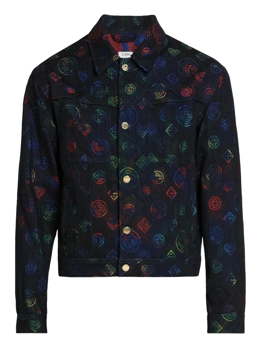 Casablanca Men's Heatmap Logo Denim Jacket