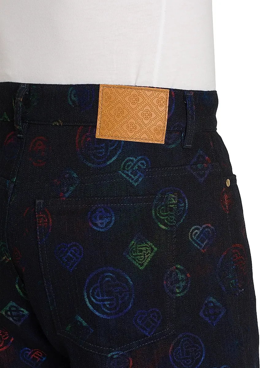 Casablanca Men's Heatmap Logo Mid-Rise Straight-Leg Jeans | Thumbnail 6
