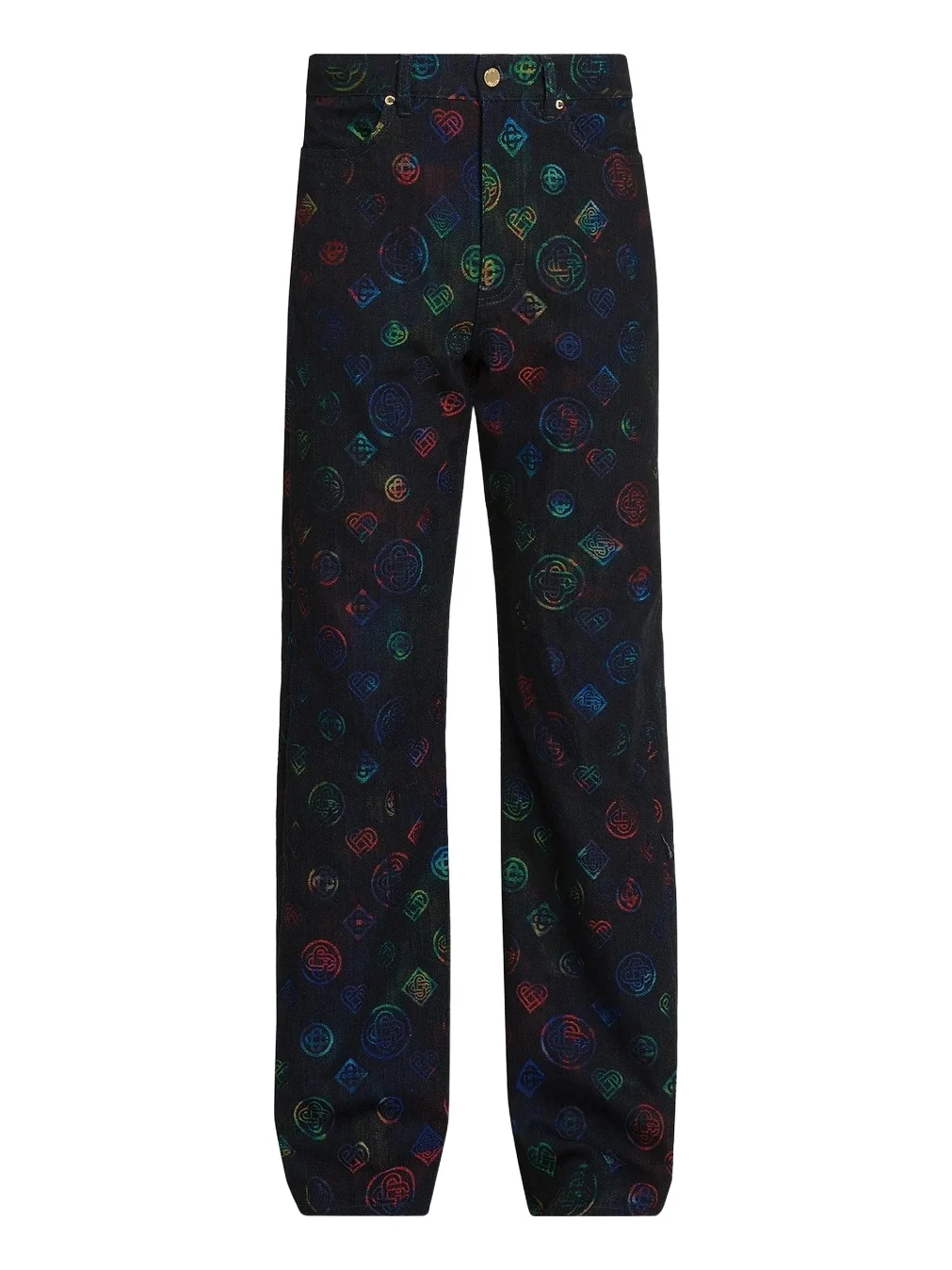 Casablanca Men's Heatmap Logo Mid-Rise Straight-Leg Jeans