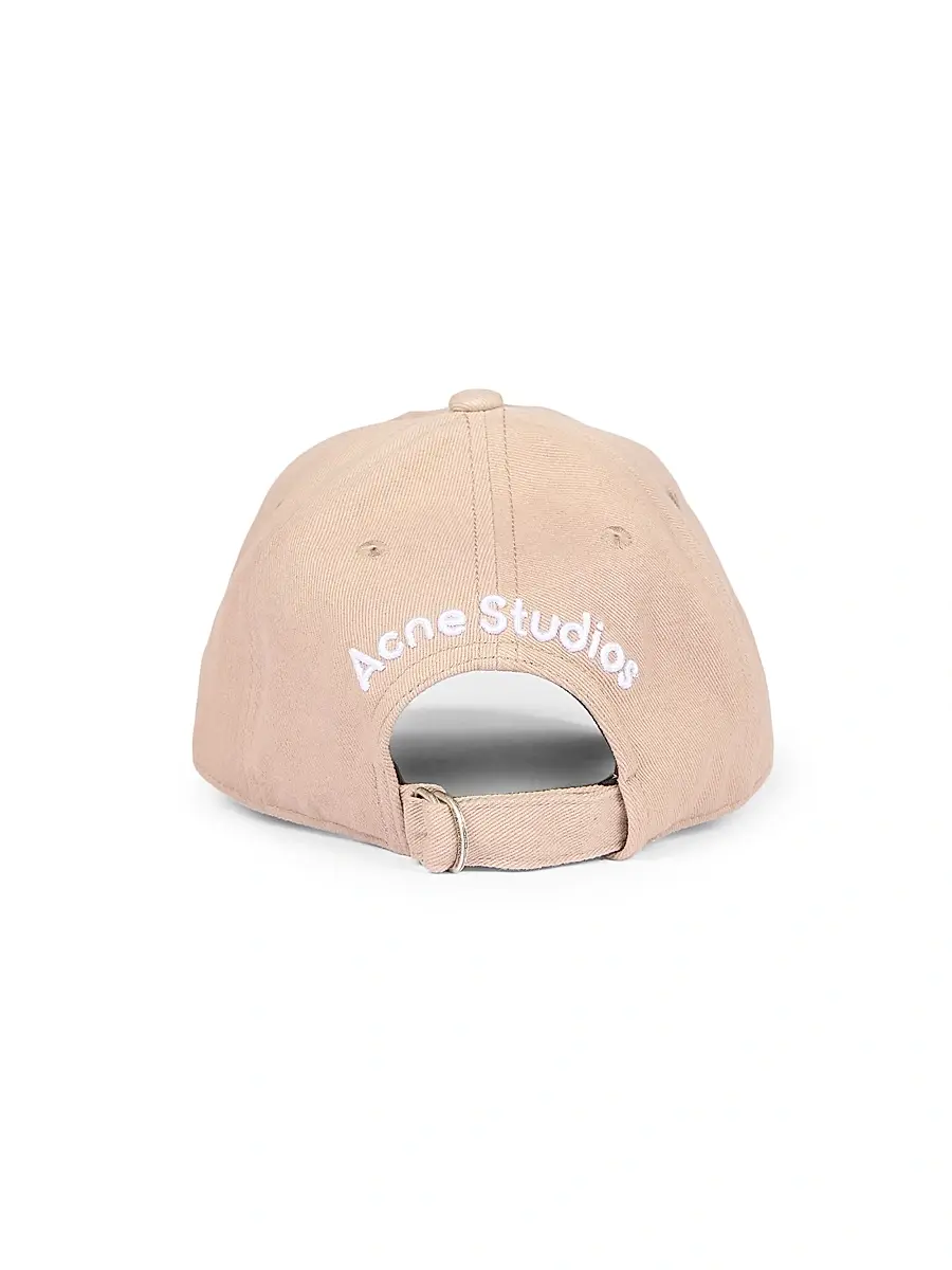 Acne Studios Men's Carily Back Logo Cotton Baseball Cap | Thumbnail 4 Acne Studios Men's Carily Back Logo Cotton Baseball Cap | Thumbnail 4