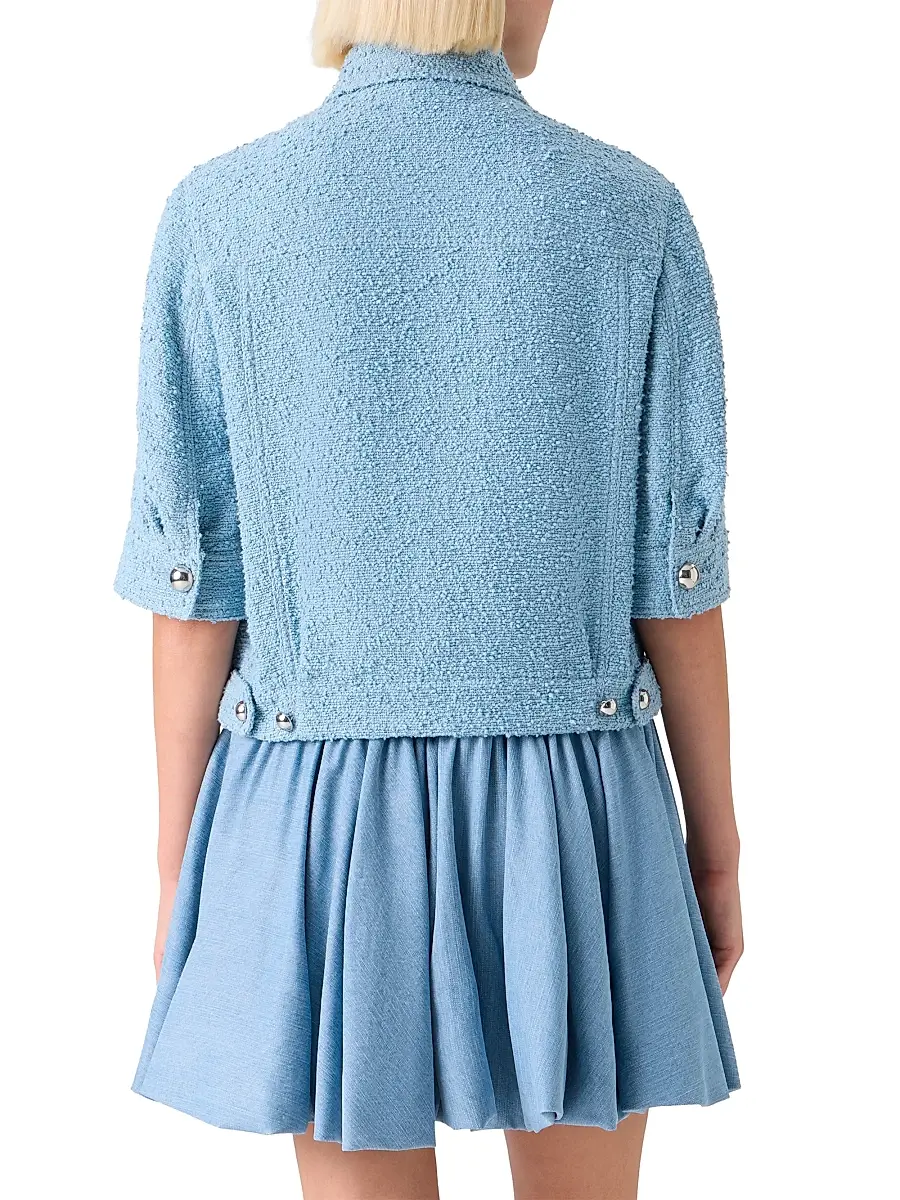 Akris punto Women's Bouclé Boxy Short-Sleeve Jacket | Thumbnail 5