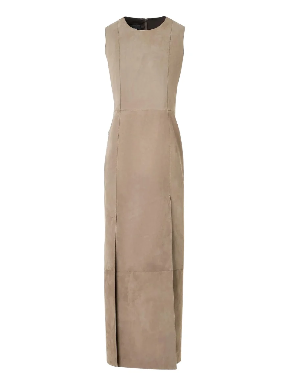 Women's Suede Sleeveless Midi-Dress