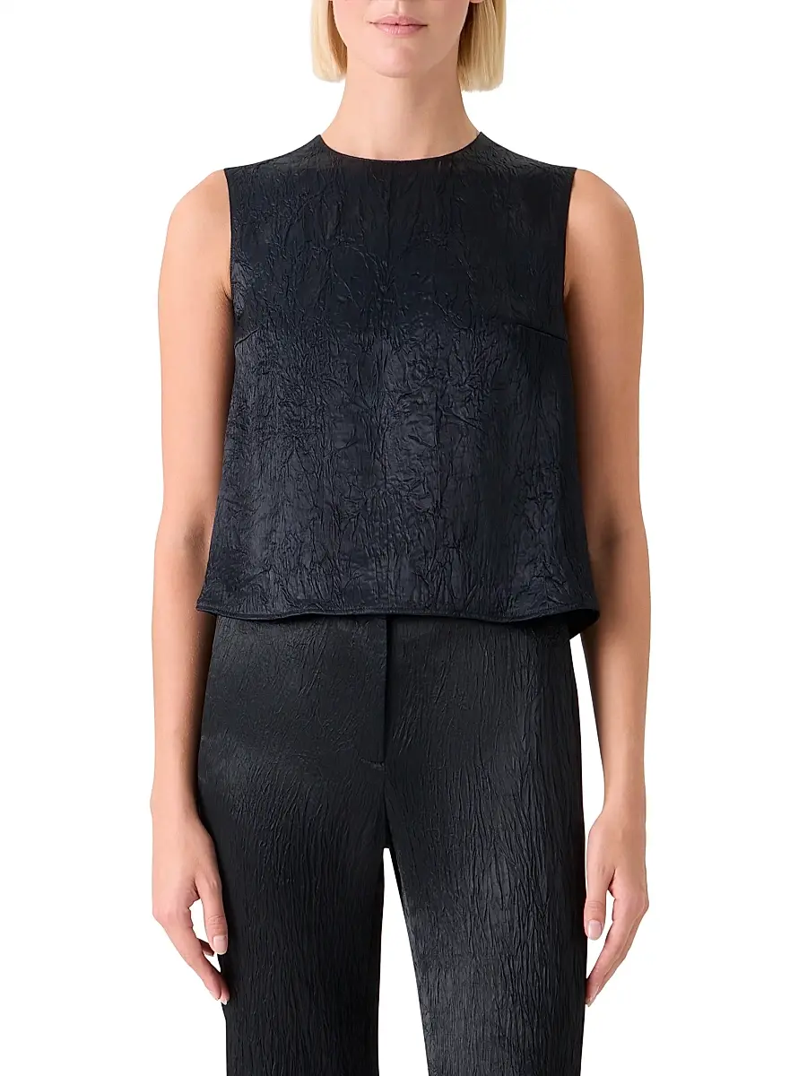 Akris punto Women's Textured Crewneck Tank | Thumbnail 3 Akris punto Women's Textured Crewneck Tank | Thumbnail 3