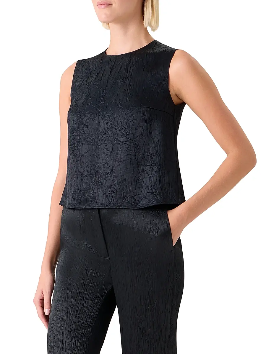 Akris punto Women's Textured Crewneck Tank | Thumbnail 4 Akris punto Women's Textured Crewneck Tank | Thumbnail 4