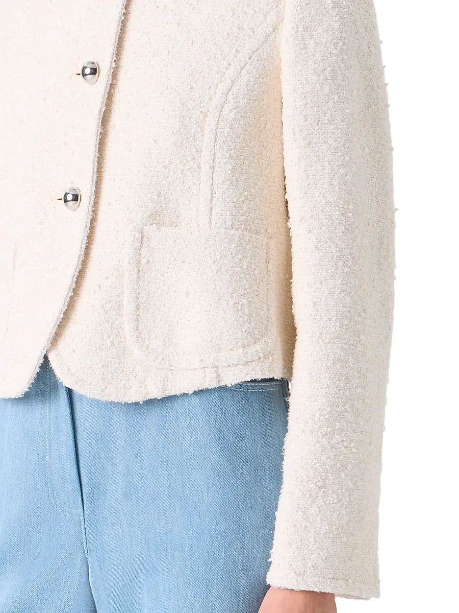 Akris punto Women's Bouclé Crewneck Jacket | Thumbnail 6 Akris punto Women's Bouclé Crewneck Jacket | Thumbnail 6