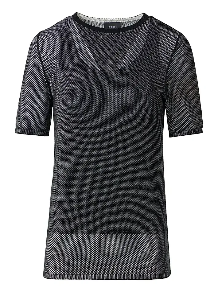 Women's Silk Grid Short-SleeveTop Women's Silk Grid Short-SleeveTop