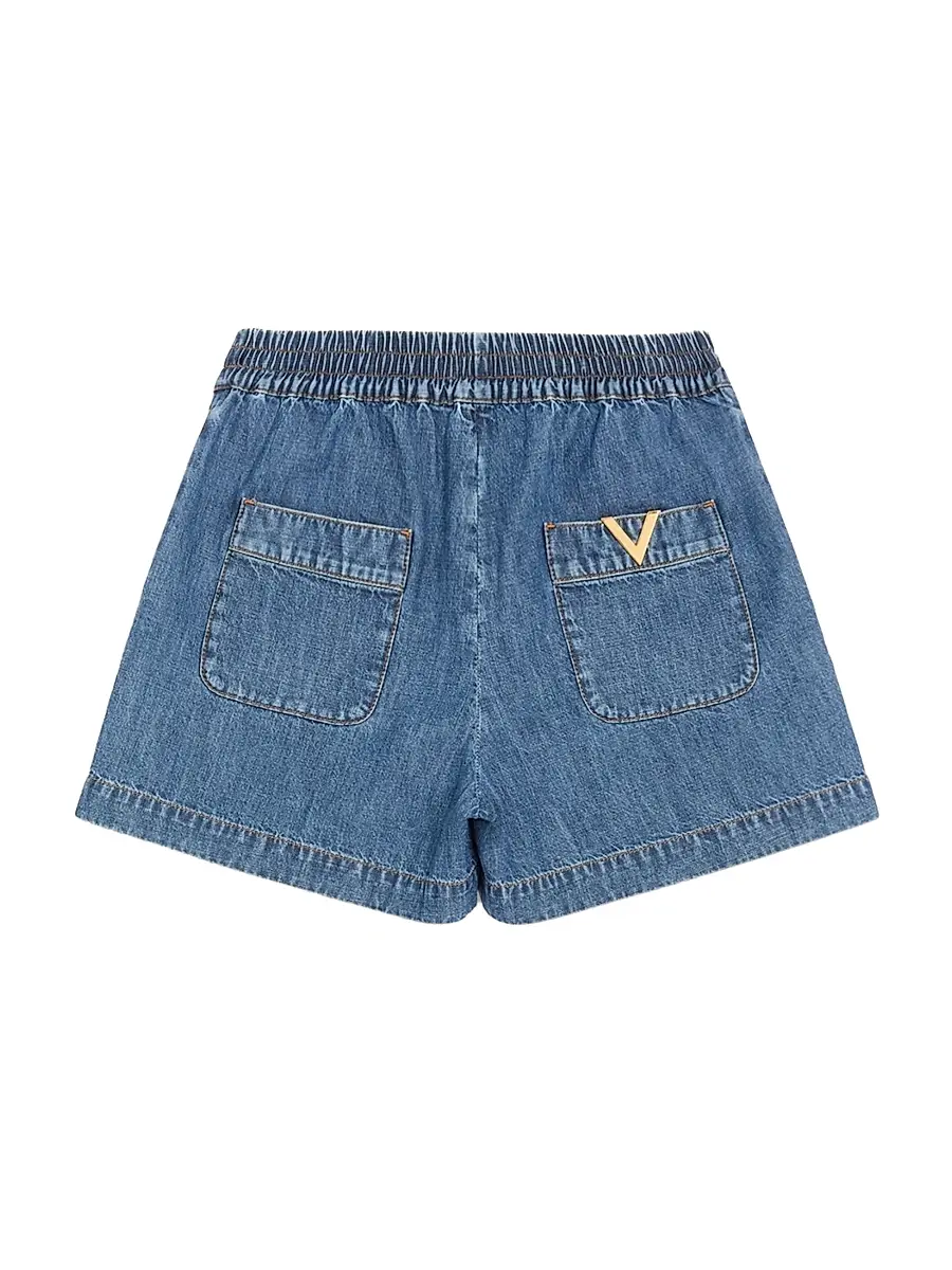 Valentino Women's Denim Chambray Shorts | Thumbnail 2 Valentino Women's Denim Chambray Shorts | Thumbnail 2