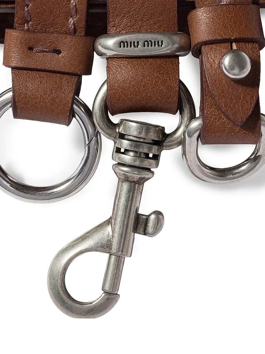 Miu Miu Women's Leather Belt - Black | Thumbnail 5
