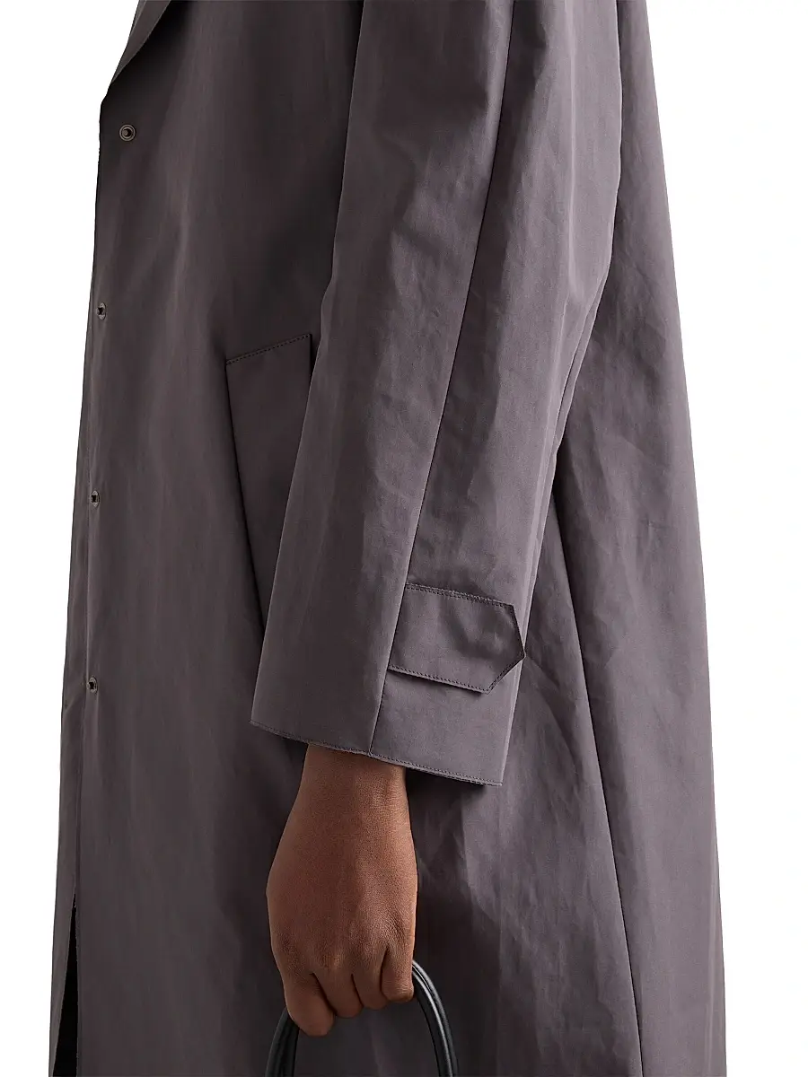 Prada Women's Single-Breasted Double Poplin Coat | Thumbnail 5 Prada Women's Single-Breasted Double Poplin Coat | Thumbnail 5