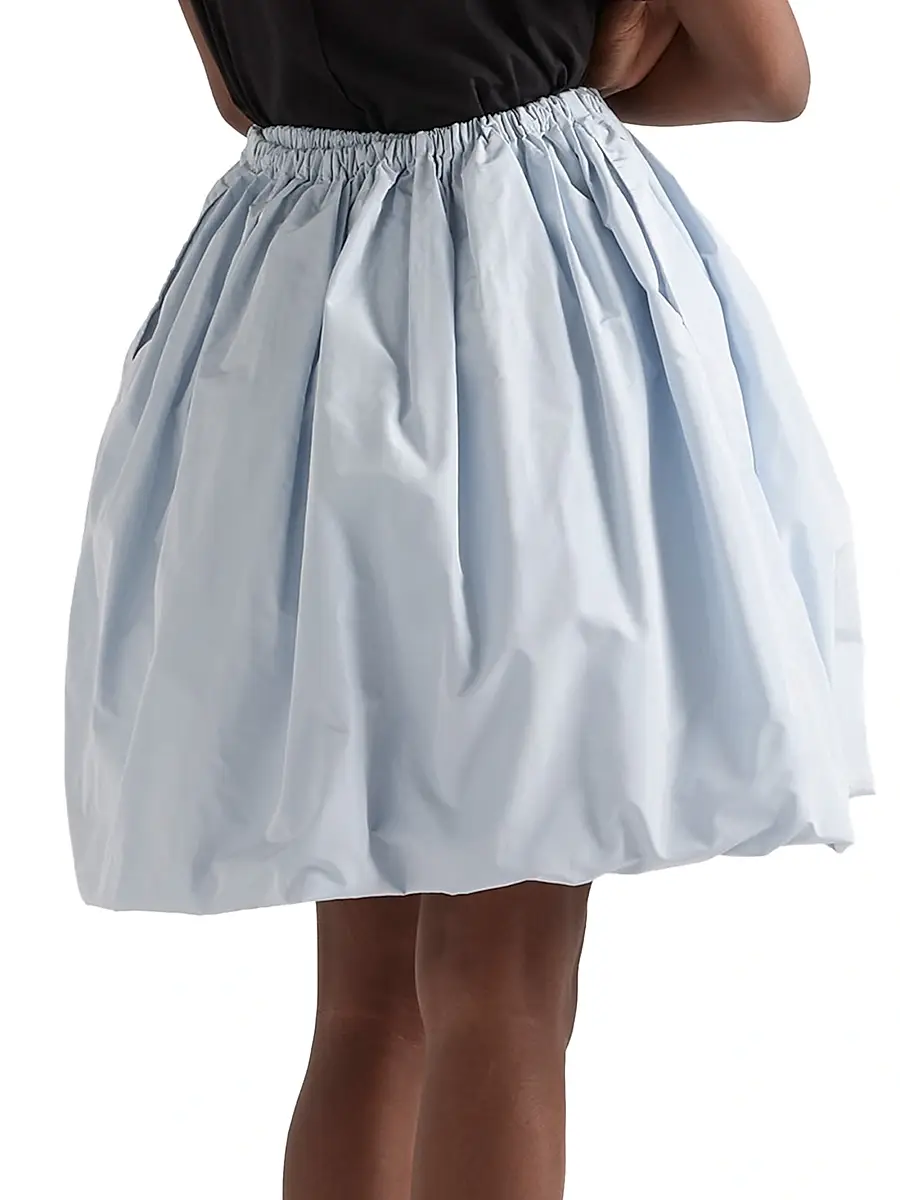 Prada Women's Technical Taffeta Skirt - Grey | Thumbnail 15