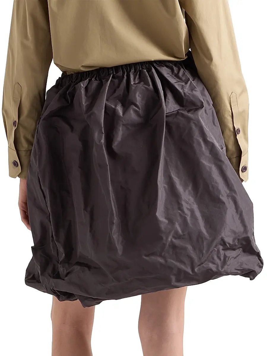 Prada Women's Technical Taffeta Skirt - Grey | Thumbnail 4