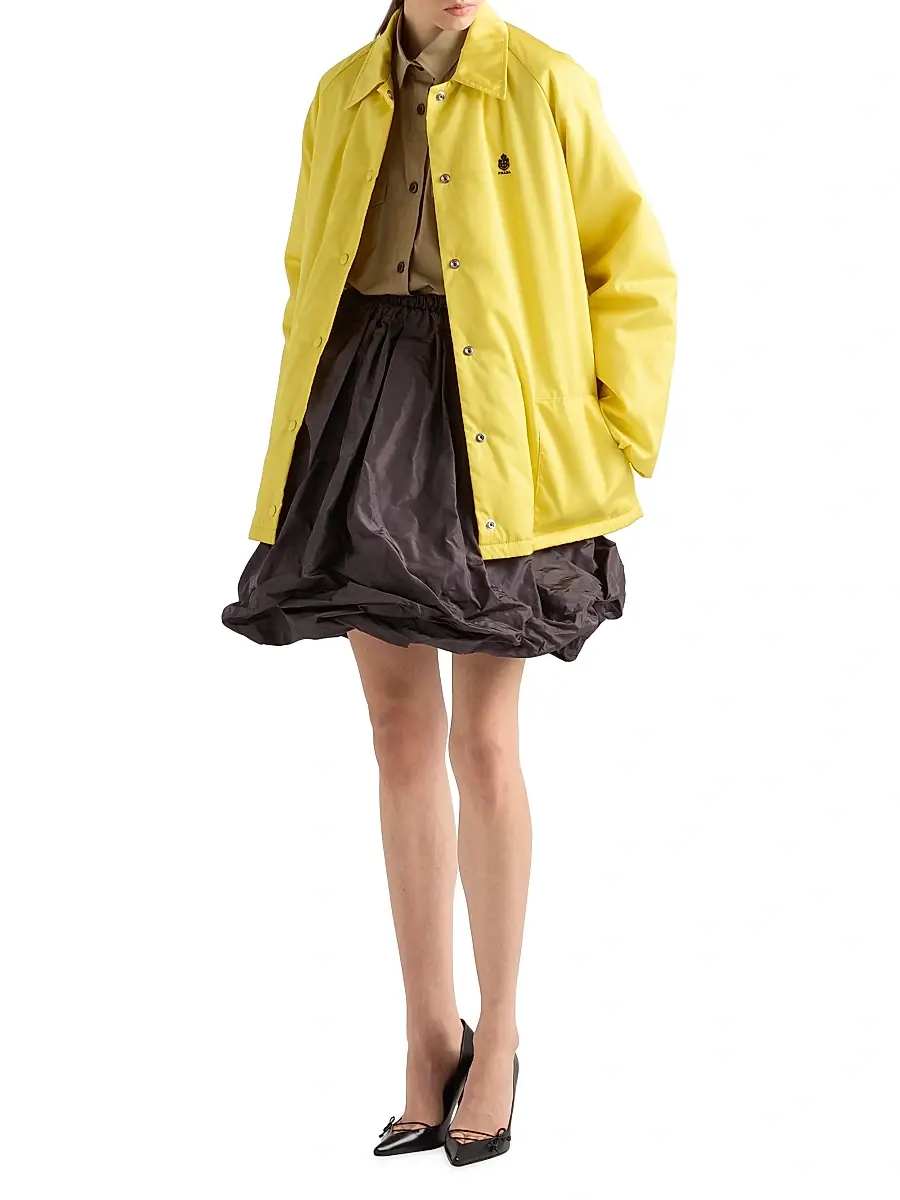 Prada Women's Technical Taffeta Skirt - Grey | Thumbnail 6