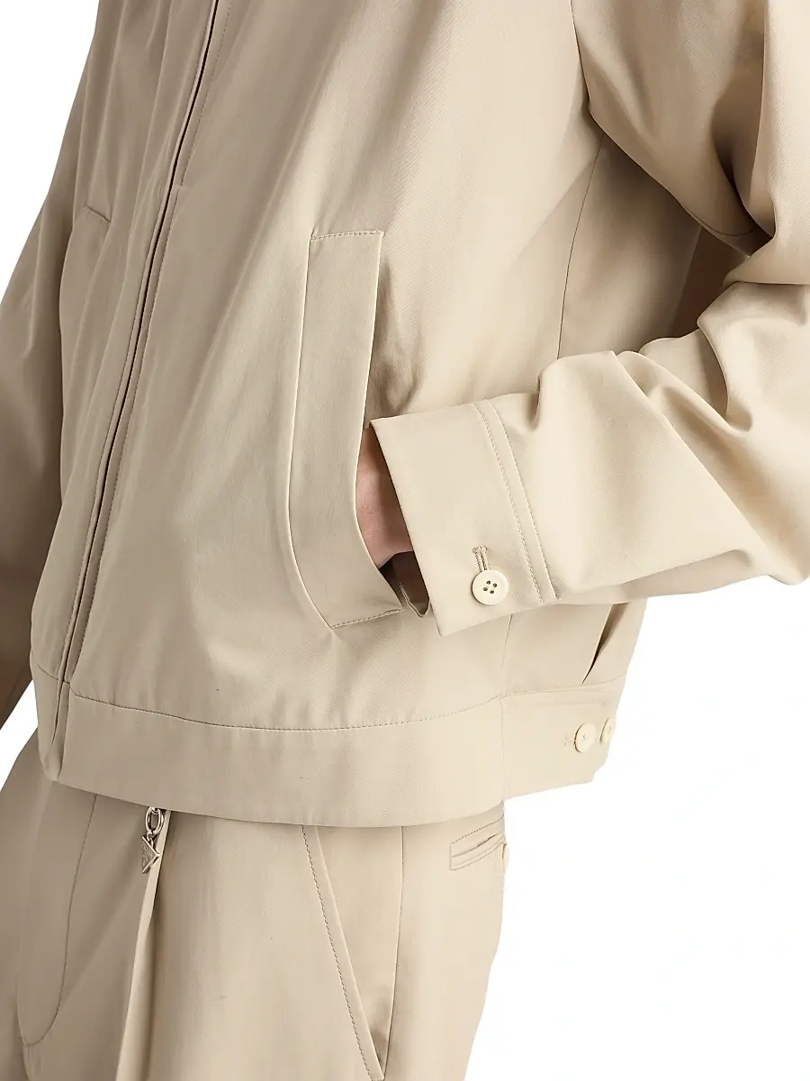 Prada Men's Cotton Jacket - Beige Khaki | Thumbnail 4