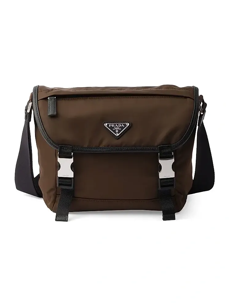 Prada Men's Re-Nylon and Saffiano Leather Shoulder Bag
