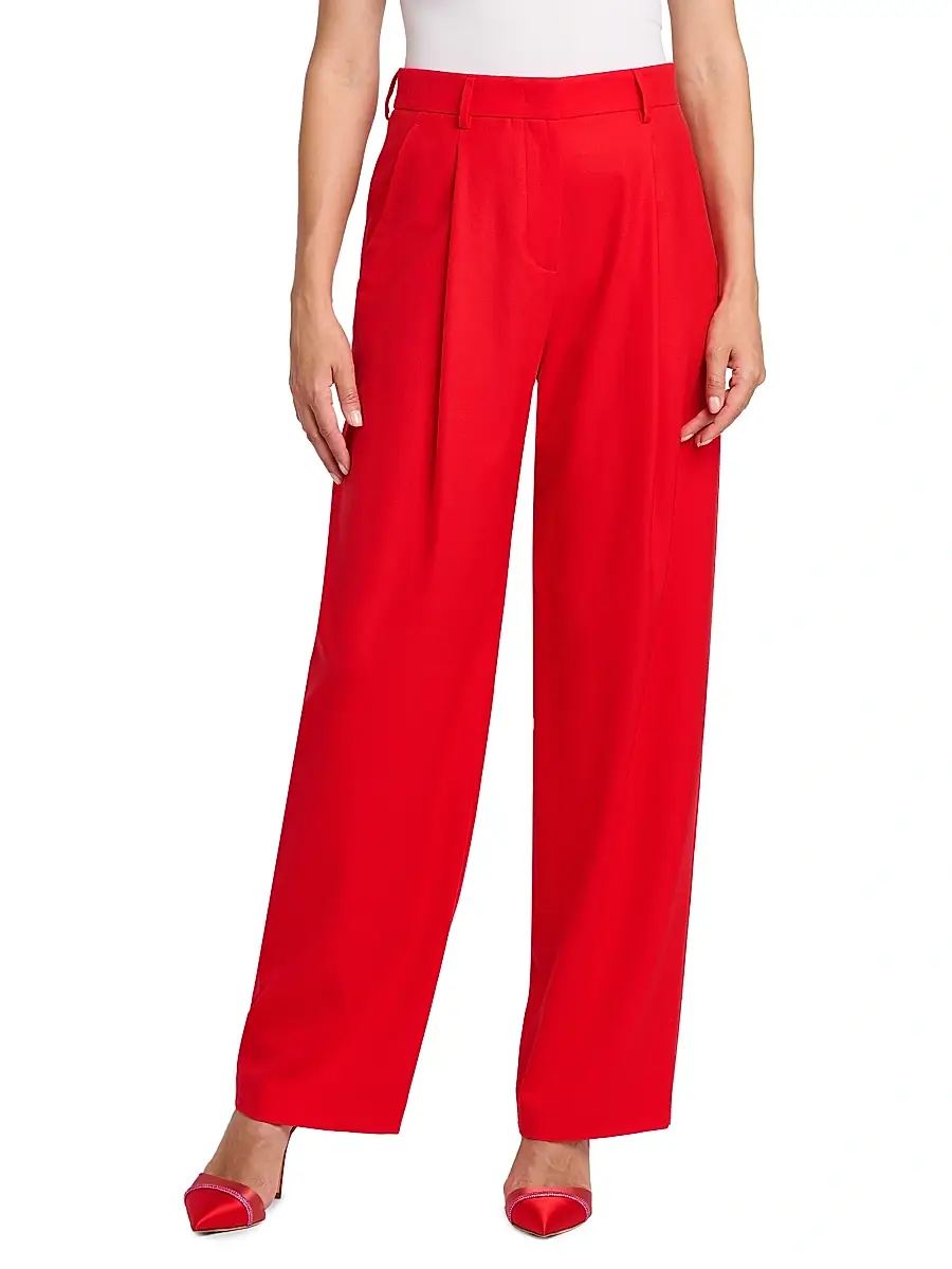 Giorgio Armani Women's Virgin Wool Wide-Leg Trousers | Thumbnail 3 Giorgio Armani Women's Virgin Wool Wide-Leg Trousers | Thumbnail 3