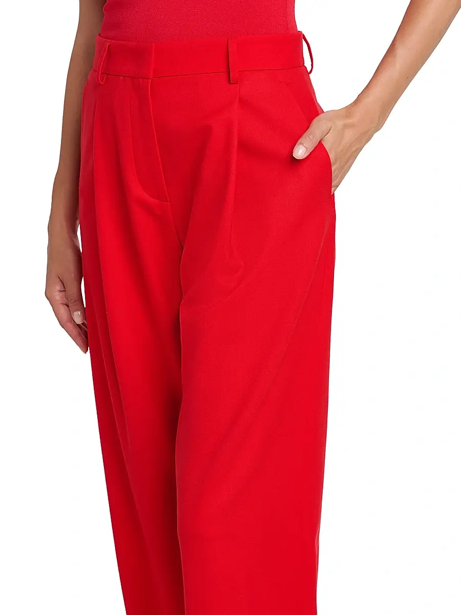 Giorgio Armani Women's Virgin Wool Wide-Leg Trousers | Thumbnail 6 Giorgio Armani Women's Virgin Wool Wide-Leg Trousers | Thumbnail 6