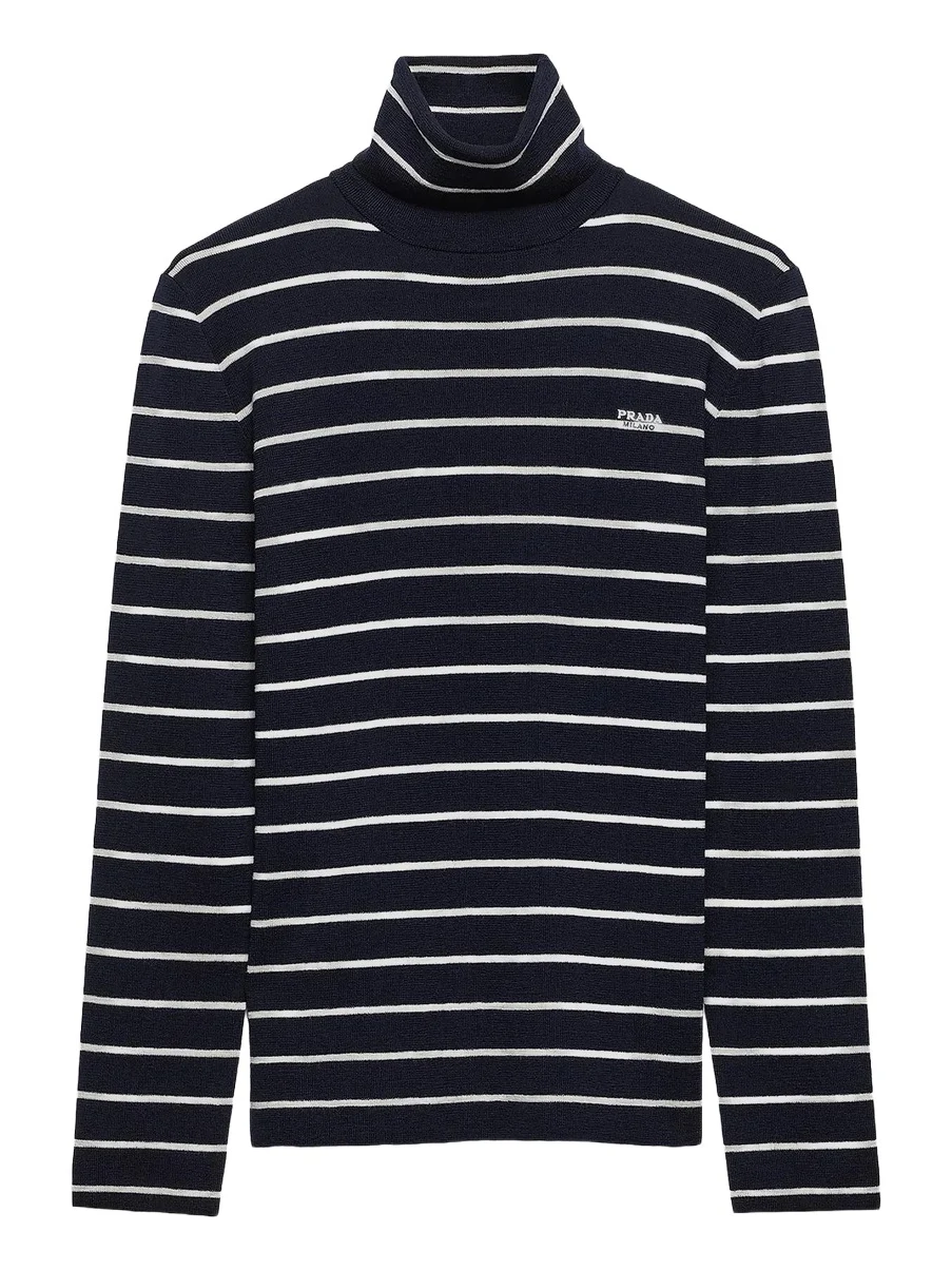 Women's Striped Wool Turtleneck Sweater Women's Striped Wool Turtleneck Sweater