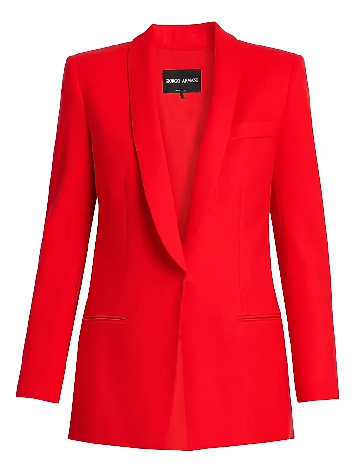 Giorgio Armani Women's Shawl Lapel Virgin Wool Blazer