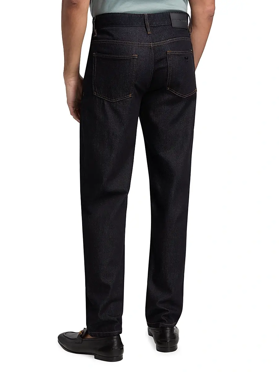 Emporio Armani Men's Tapered Straight-Leg Jeans | Thumbnail 5 Emporio Armani Men's Tapered Straight-Leg Jeans | Thumbnail 5