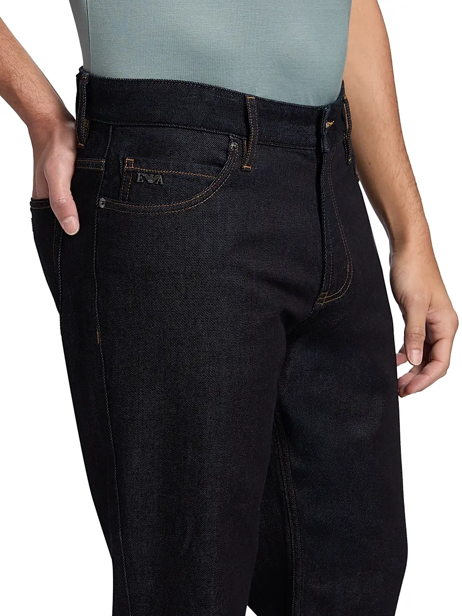 Emporio Armani Men's Tapered Straight-Leg Jeans | Thumbnail 6 Emporio Armani Men's Tapered Straight-Leg Jeans | Thumbnail 6