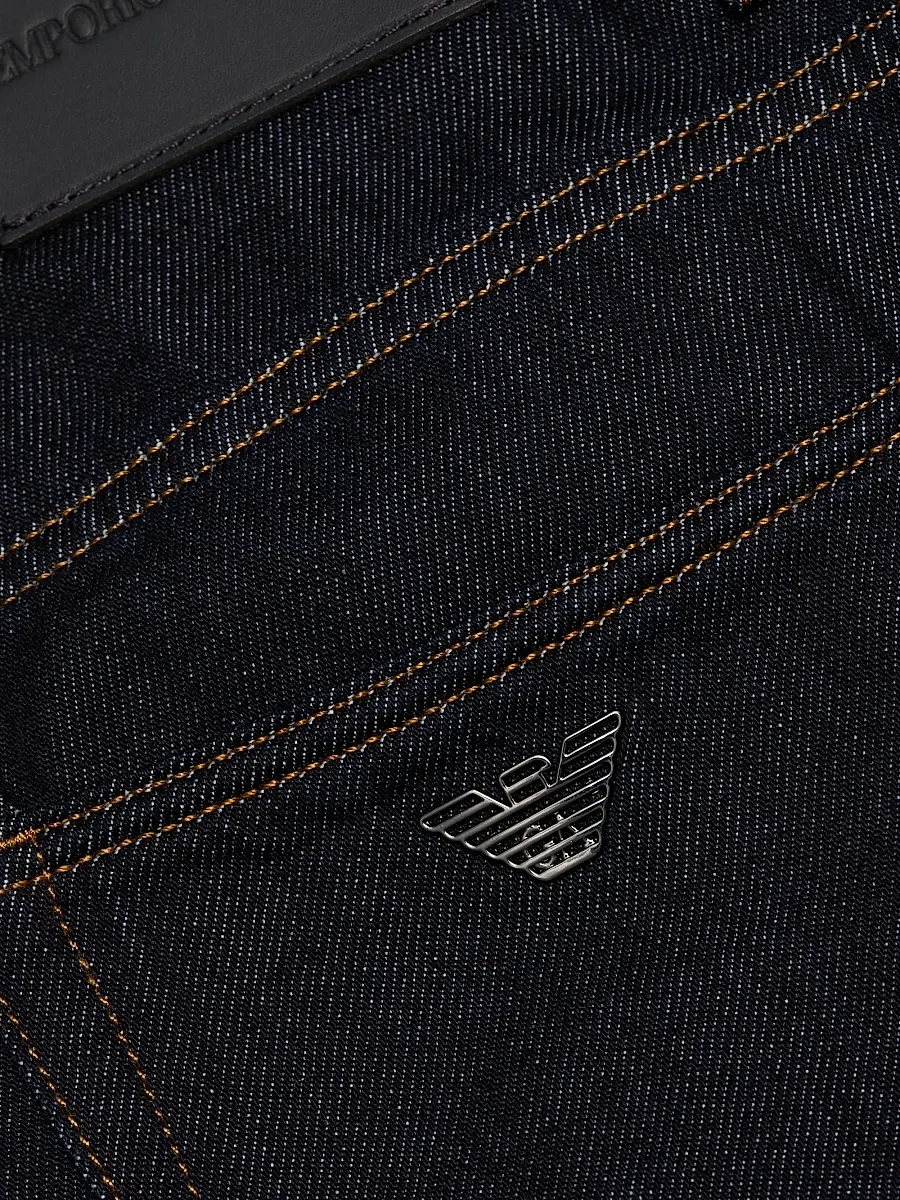 Emporio Armani Men's Tapered Straight-Leg Jeans | Thumbnail 7 Emporio Armani Men's Tapered Straight-Leg Jeans | Thumbnail 7