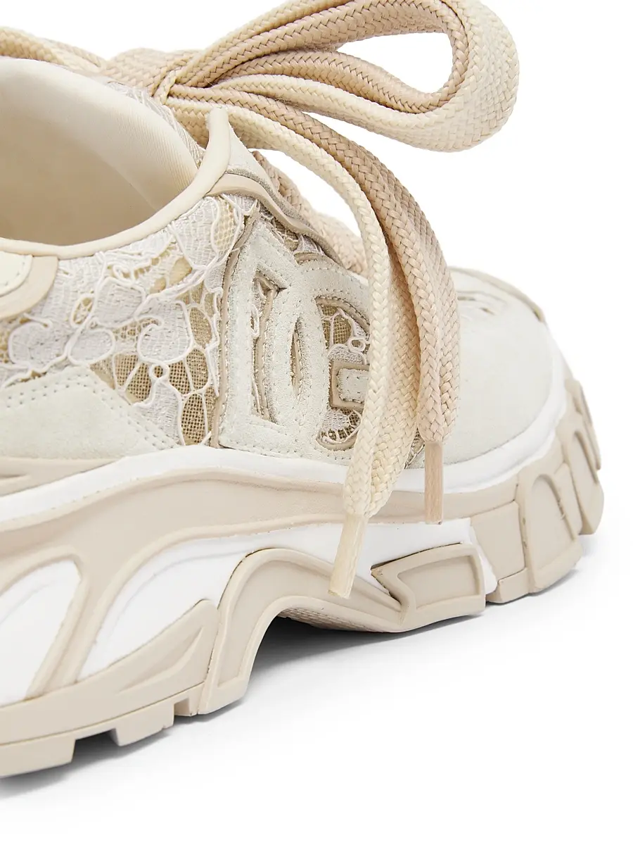 Dolce & Gabbana Women's Logo Lace-Trim Low-Top Sneakers | Thumbnail 6 Dolce & Gabbana Women's Logo Lace-Trim Low-Top Sneakers | Thumbnail 6