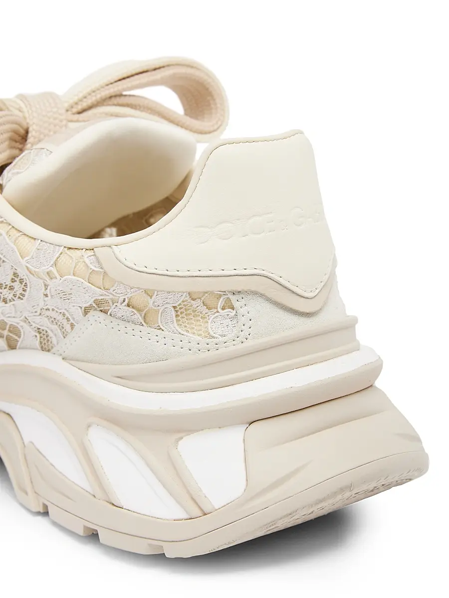 Dolce & Gabbana Women's Logo Lace-Trim Low-Top Sneakers | Thumbnail 7 Dolce & Gabbana Women's Logo Lace-Trim Low-Top Sneakers | Thumbnail 7