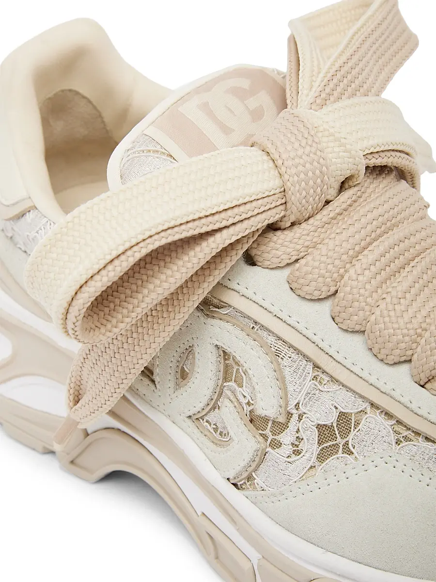Dolce & Gabbana Women's Logo Lace-Trim Low-Top Sneakers | Thumbnail 8 Dolce & Gabbana Women's Logo Lace-Trim Low-Top Sneakers | Thumbnail 8