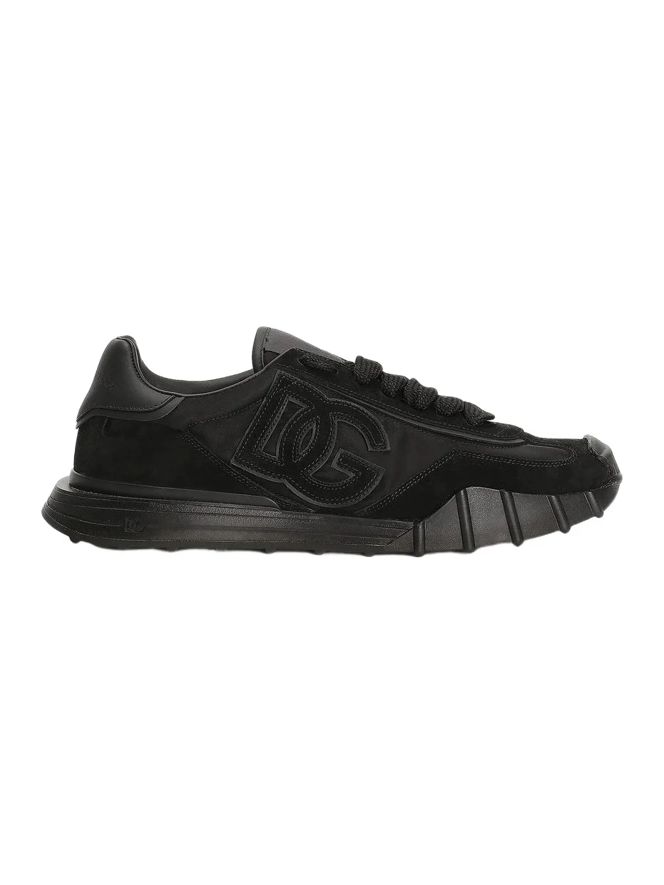Dolce & Gabbana Men's Logo Nylon & Suede Low-Top Sneakers