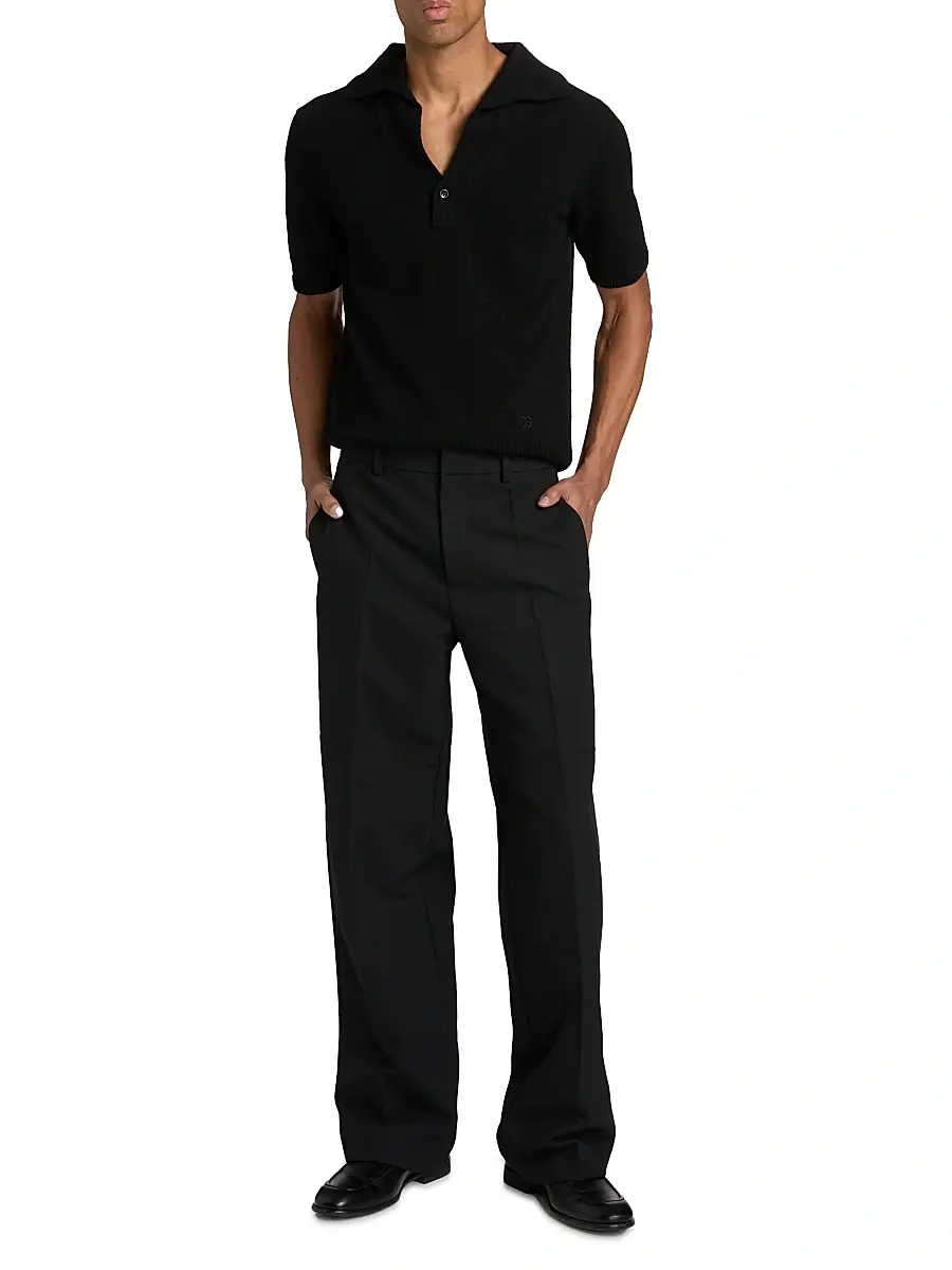 Dolce & Gabbana Men's Knit Short-Sleeve Polo Shirt | Thumbnail 2 Dolce & Gabbana Men's Knit Short-Sleeve Polo Shirt | Thumbnail 2
