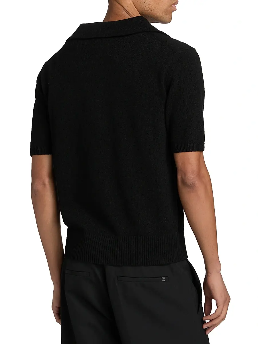 Dolce & Gabbana Men's Knit Short-Sleeve Polo Shirt | Thumbnail 5 Dolce & Gabbana Men's Knit Short-Sleeve Polo Shirt | Thumbnail 5