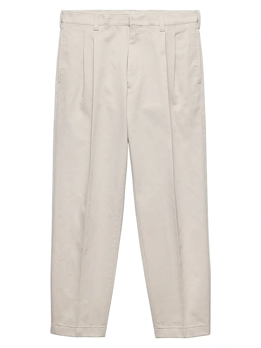 Prada Men's Cotton Pants - Beige Khaki | Image 1 Prada Men's Cotton Pants - Beige Khaki | Image 1