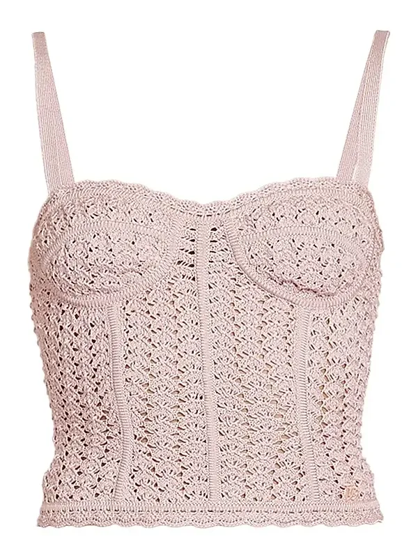 Dolce & Gabbana Women's Bustier Knit Crop Tank