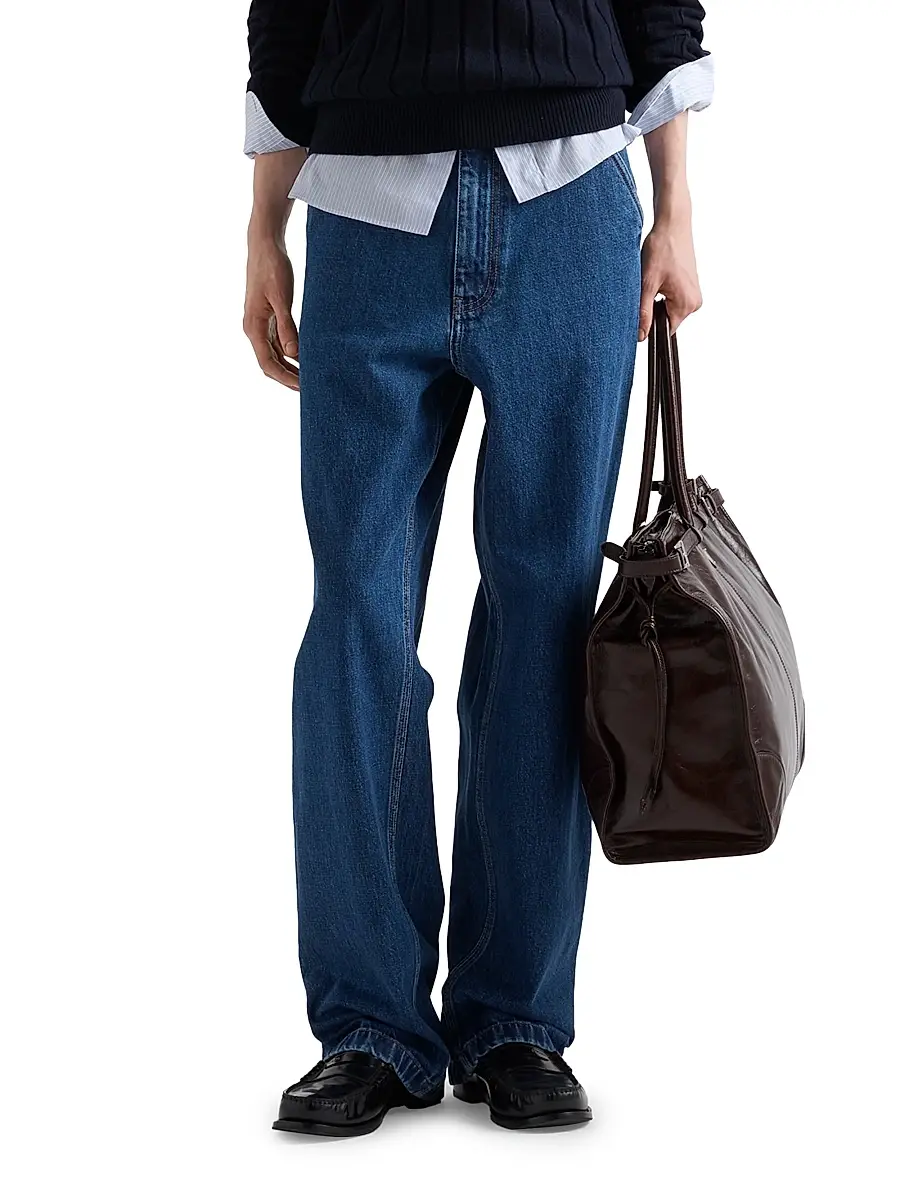 Prada Men's Light Denim Pants - Blue | Thumbnail 2 Prada Men's Light Denim Pants - Blue | Thumbnail 2