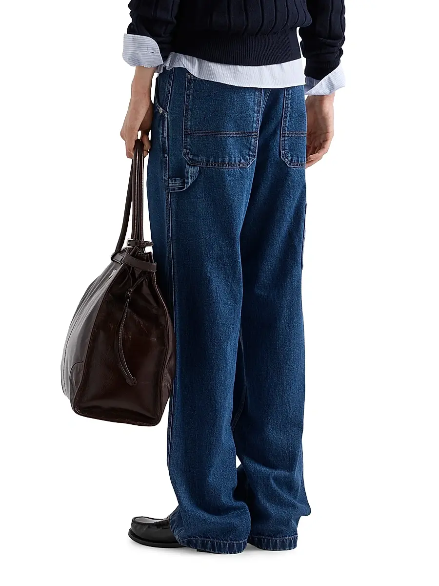Prada Men's Light Denim Pants - Blue | Thumbnail 3 Prada Men's Light Denim Pants - Blue | Thumbnail 3