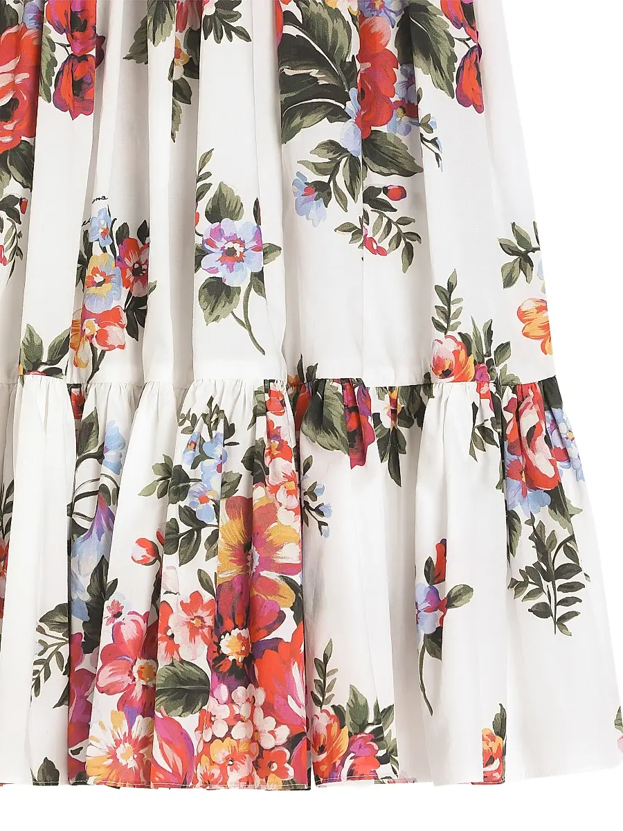 Dolce & Gabbana Girl's Little Girl's & Girl's Floral Cotton Skirt | Thumbnail 4