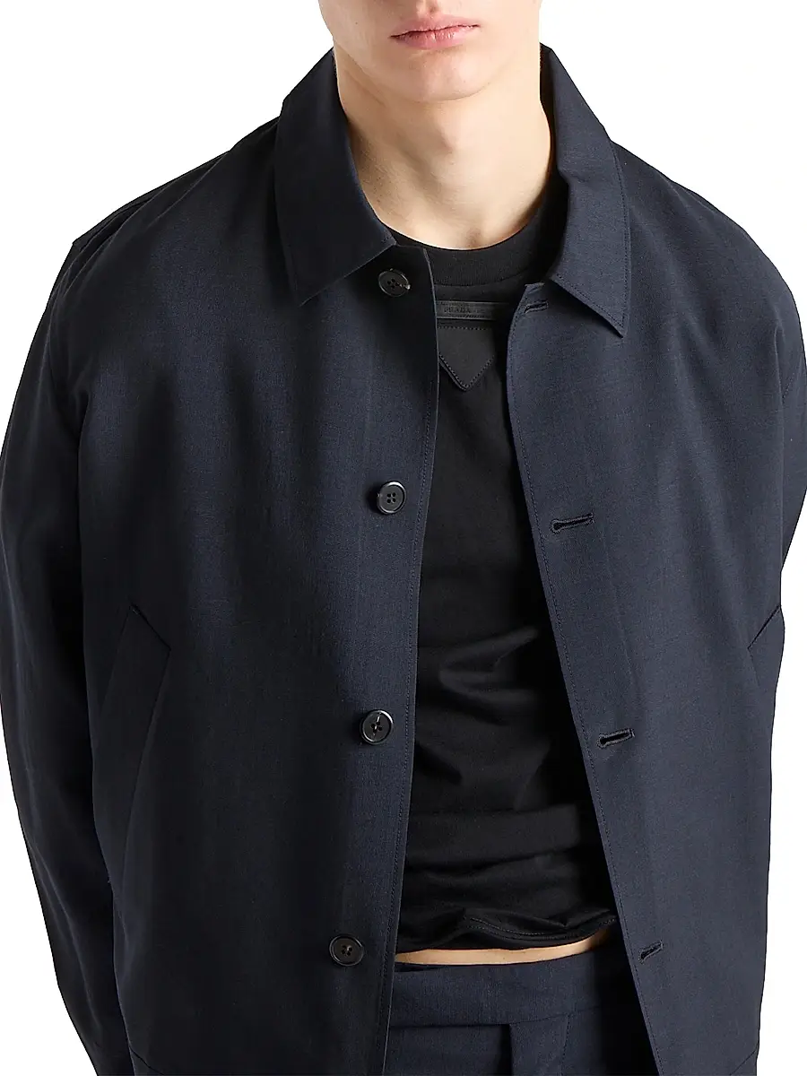 Prada Men's Shapeable Cotton T-Shirt - Black | Thumbnail 2 Prada Men's Shapeable Cotton T-Shirt - Black | Thumbnail 2