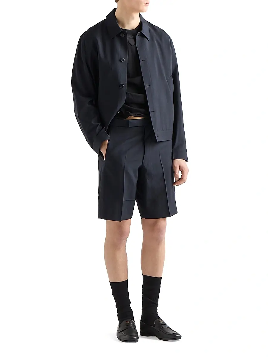 Prada Men's Shapeable Cotton T-Shirt - Black | Thumbnail 6 Prada Men's Shapeable Cotton T-Shirt - Black | Thumbnail 6