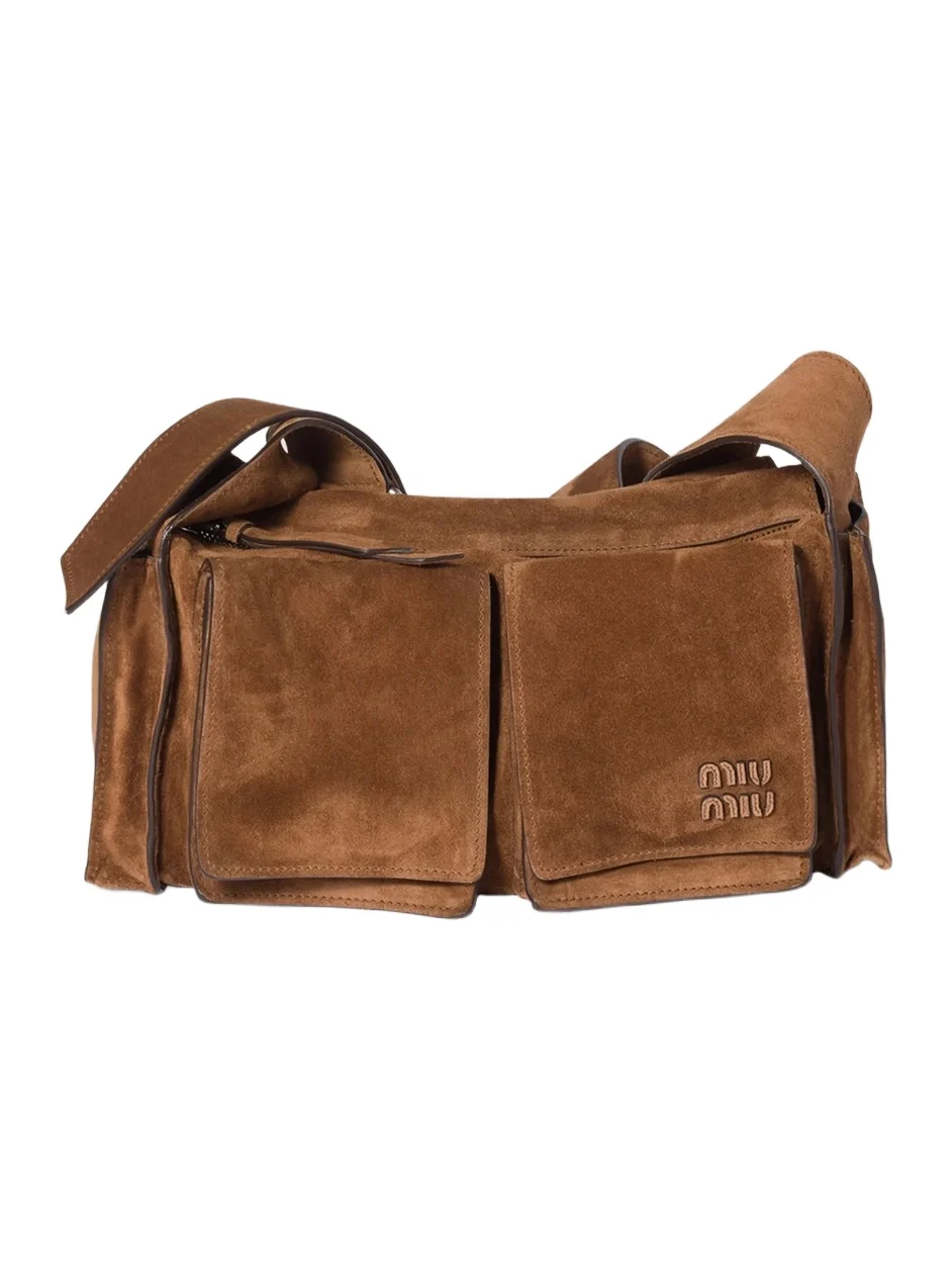 Women's Utilitaire Suede Shoulder Bag Women's Utilitaire Suede Shoulder Bag